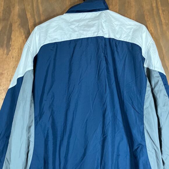 NFL Mens Jacket Blue White New York Giants Mock Neck Windbreaker XLarge - Picture 11 of 12